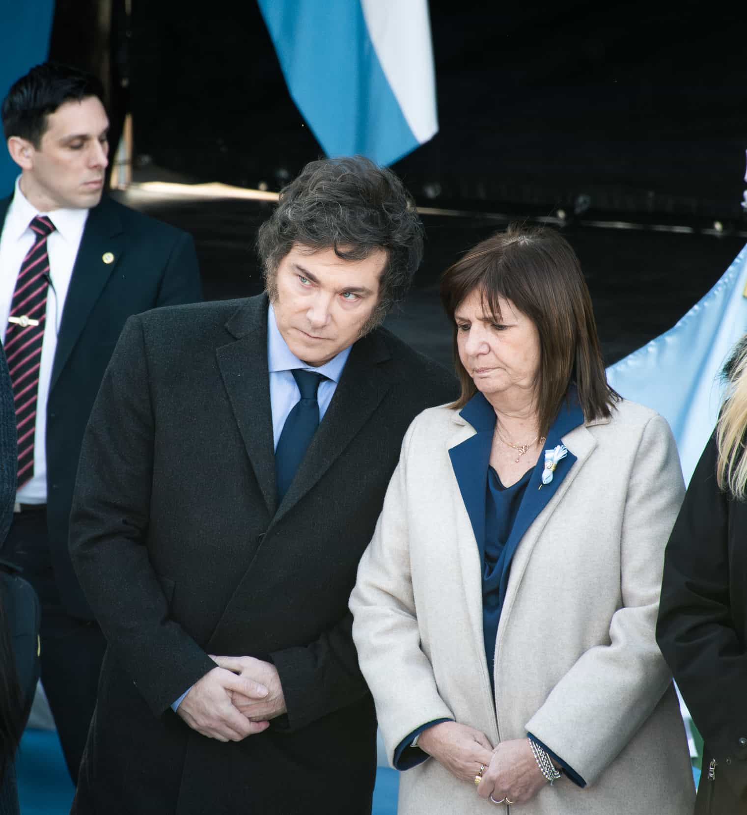 Presidente Javier Milei y Ministra de Seguridad Patricia Bullrich, julio 2024